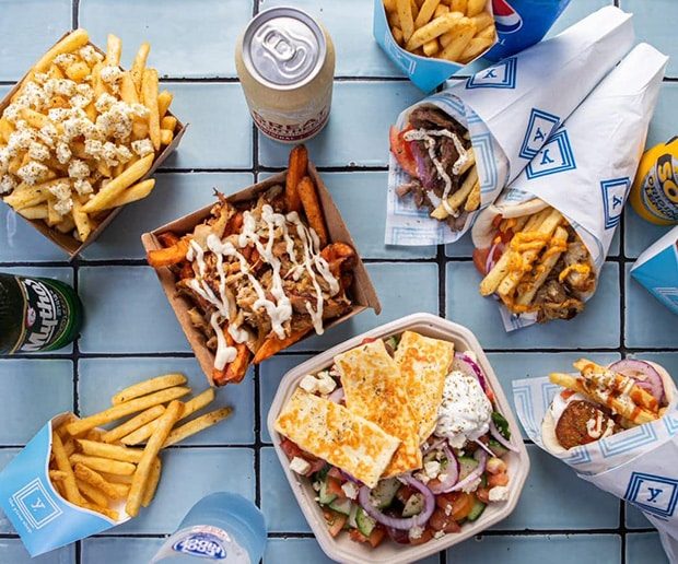 Fries Overload and Drinks — The Yiros Shop in Fortitude Valley, QLD